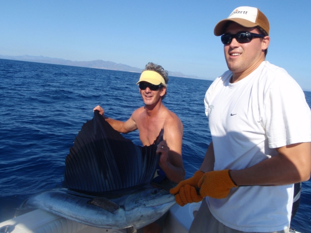 Sacando el pez del mar